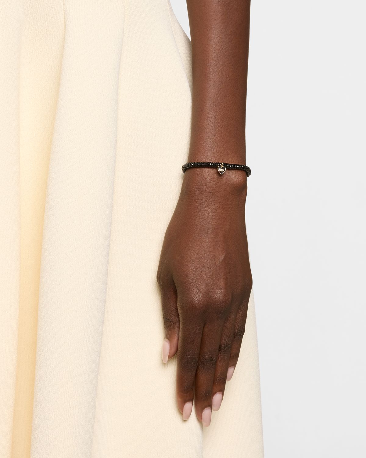 Sydney Evan Enamel Chance Heart with Diamond Marquise Eye Bead Bracelet