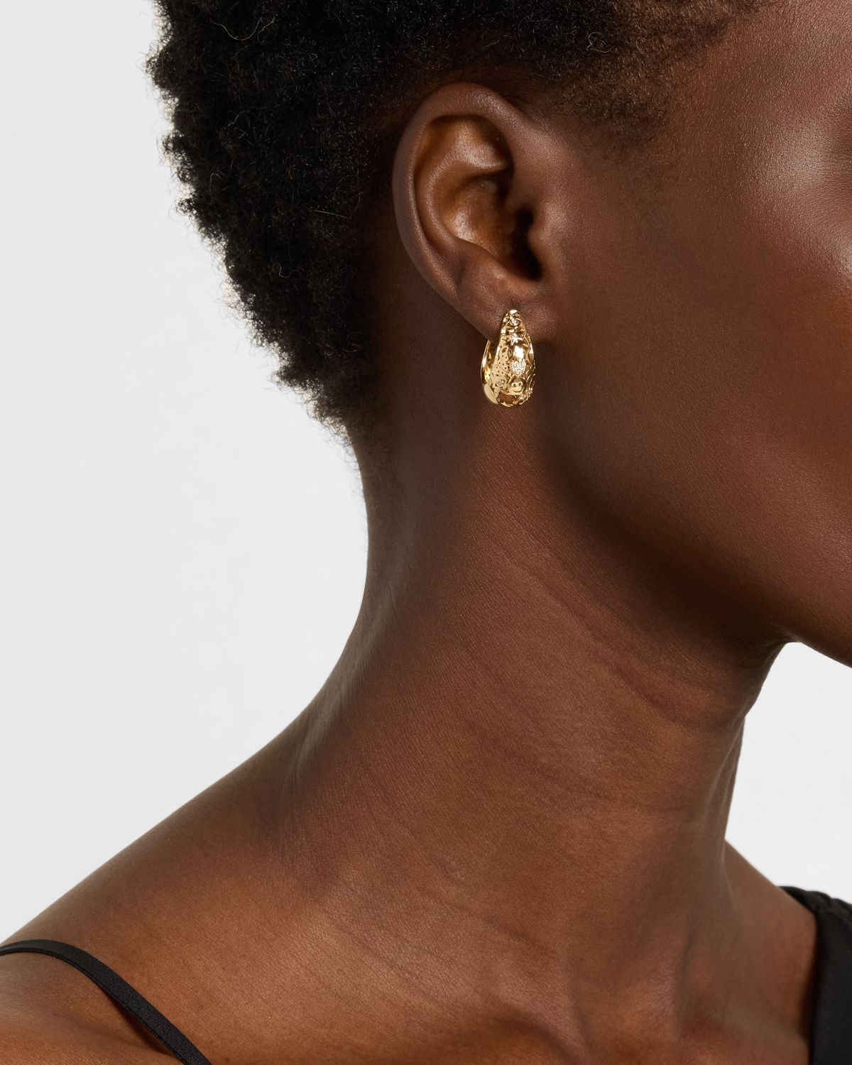 Sydney Evan Icon Wallpaper Domed Huggie Earrings