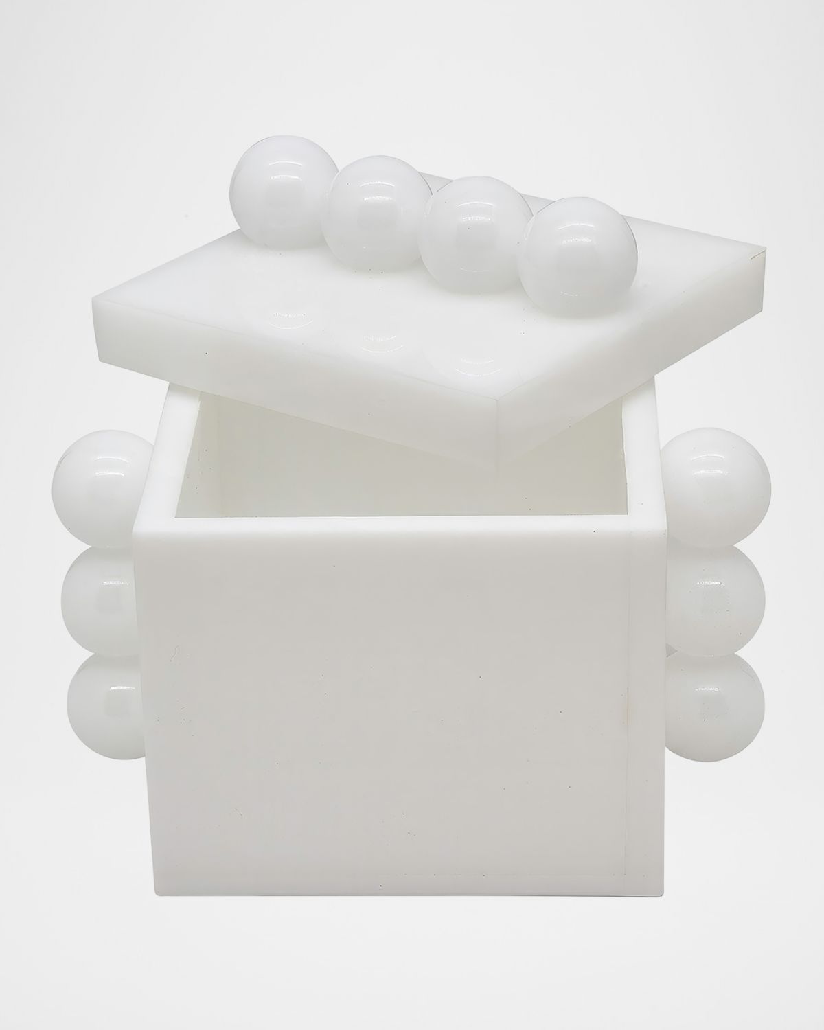 Tizo White Lucite Box with Bubbles
