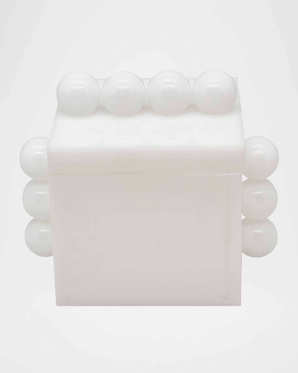 Tizo White Lucite Box with Bubbles