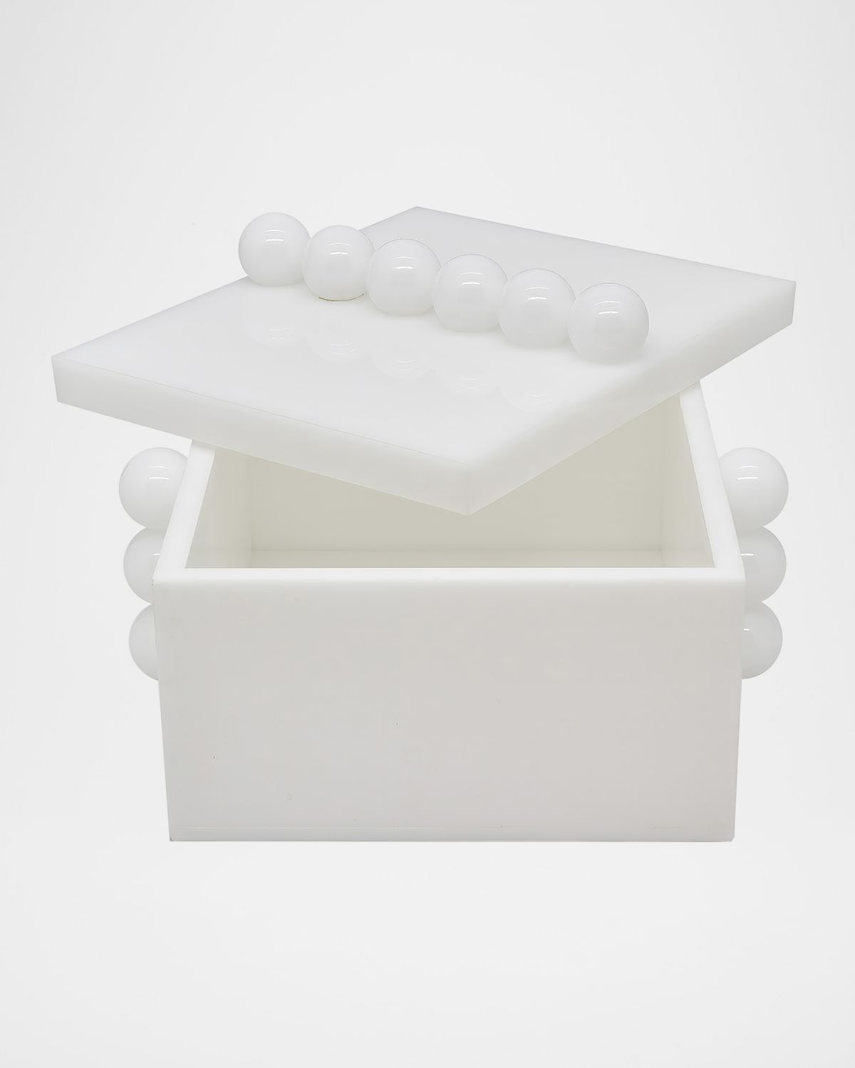 Tizo White Lucite Box with Bubbles