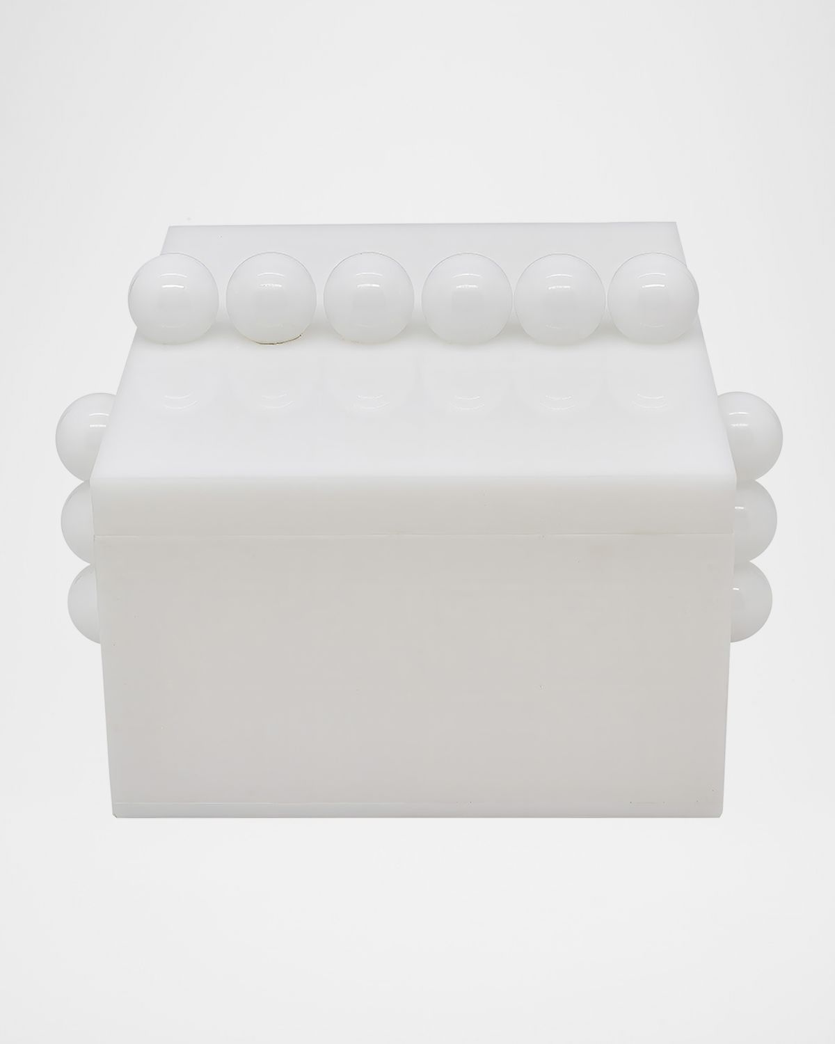Tizo White Lucite Box with Bubbles