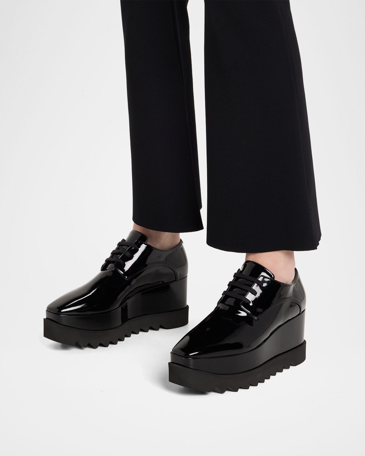 Stella McCartney Elyse Patent Alter Platform Sneaker Loafers