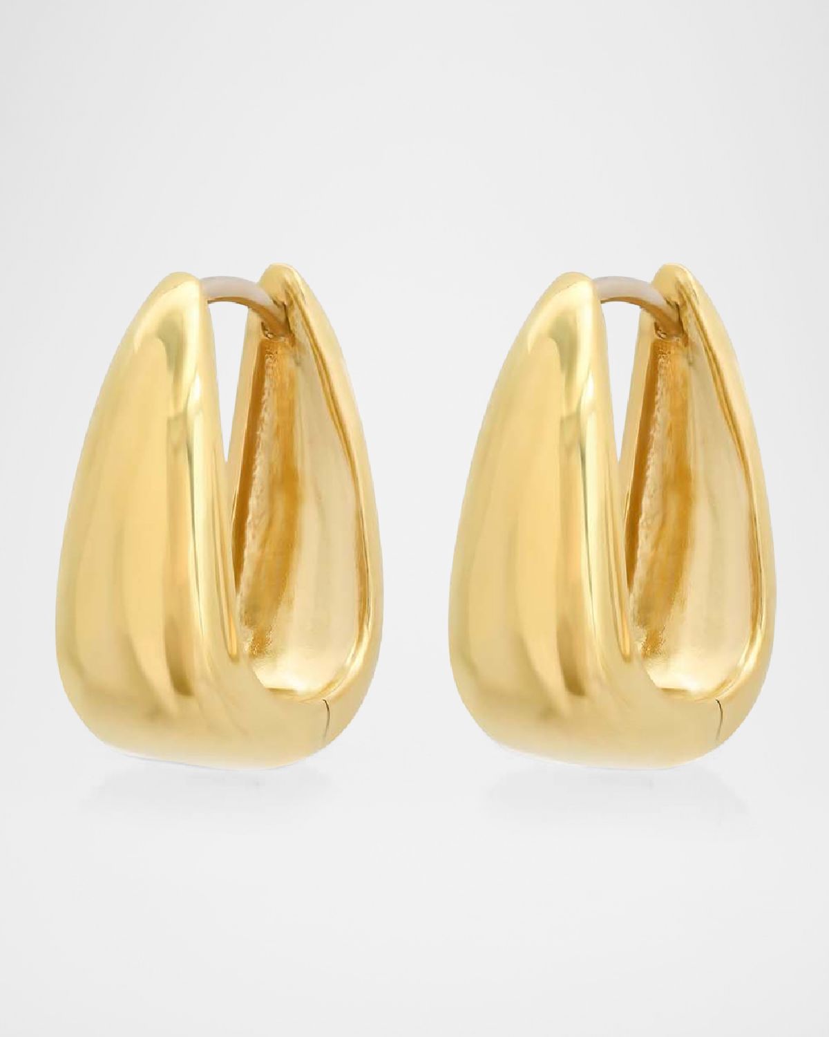 Jennifer Meyer 18K Yellow Gold Mini Elongated Teardrop Huggie Earrings