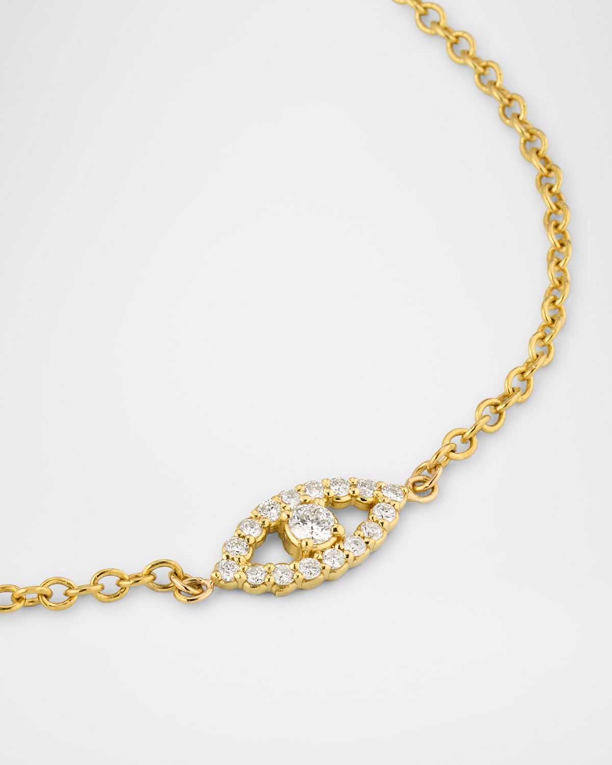 Jennifer Meyer Mini Diamond Open Evil Eye Bracelet