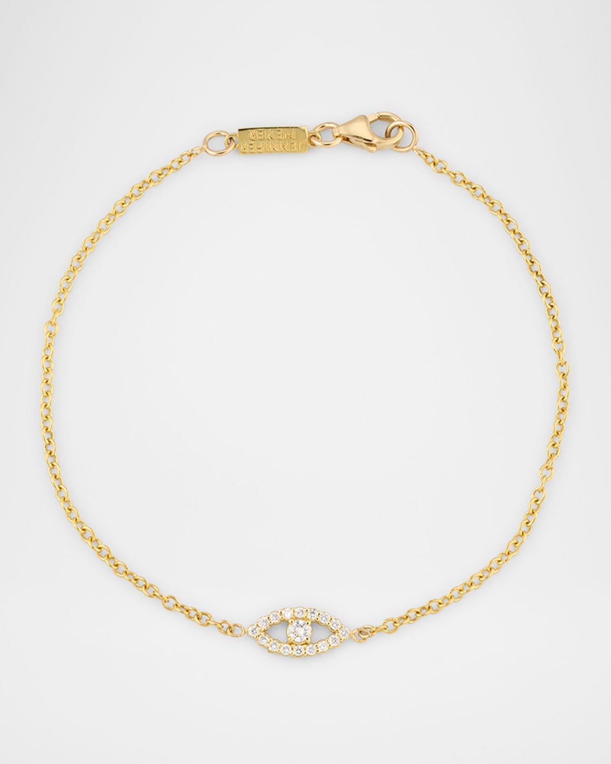 Jennifer Meyer Mini Diamond Open Evil Eye Bracelet