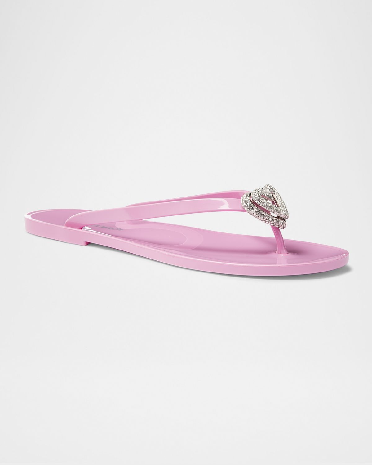 MACH & MACH Double Heart Rubber Thong Sandals