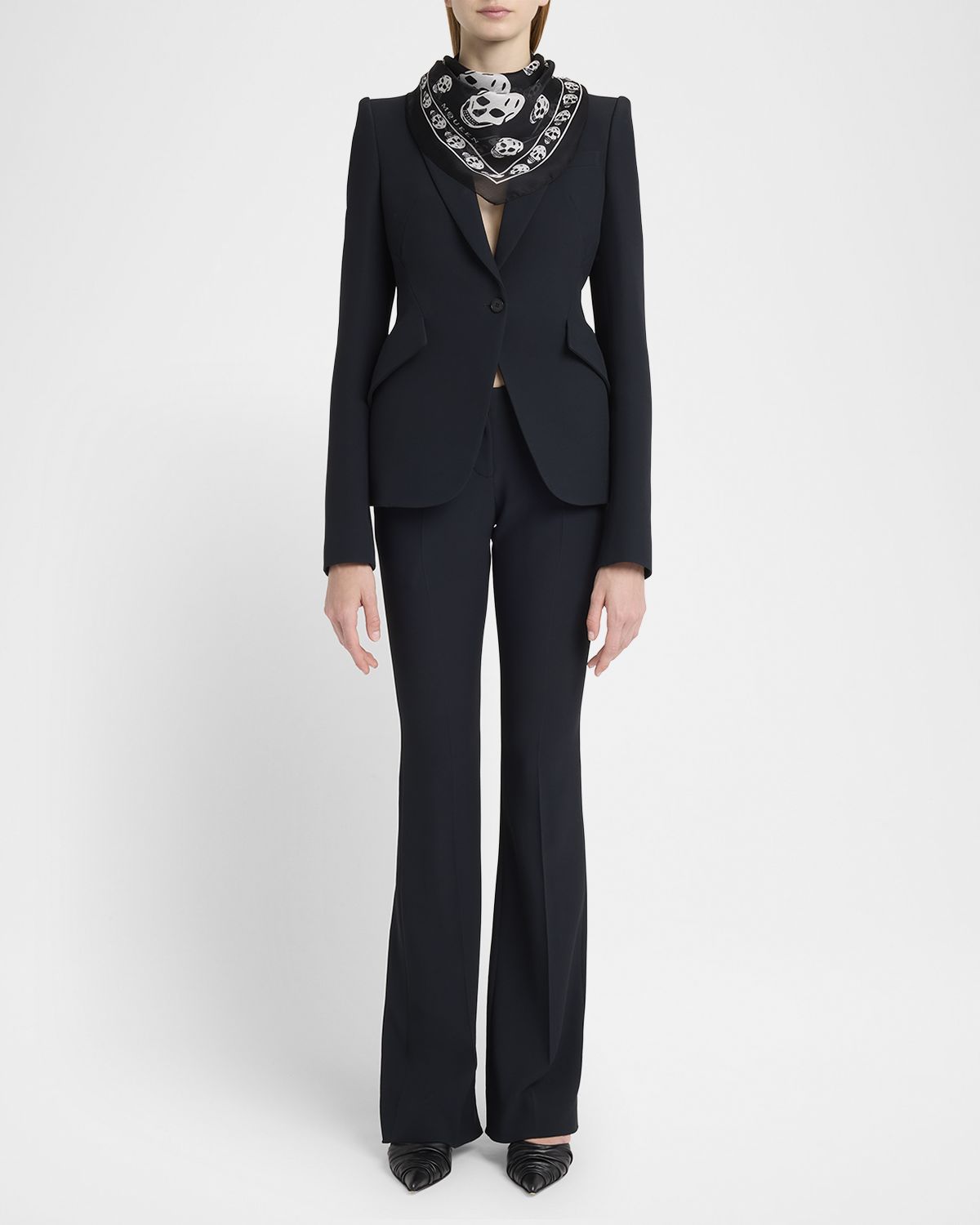 McQueen Classic Skull Silk Scarf