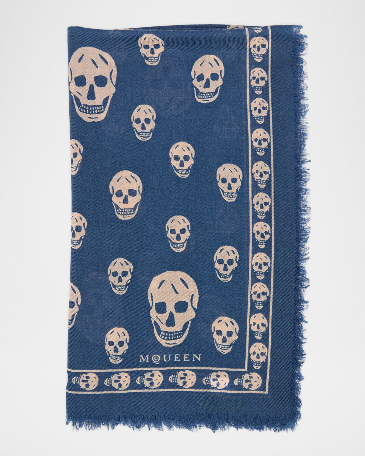 McQueen Classic Skull Wool Scarf | Thumbnail 5