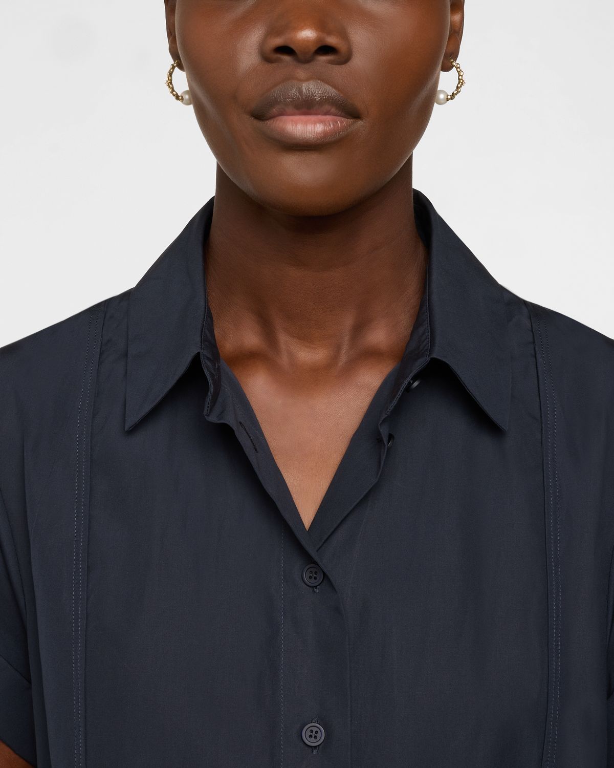 Mizuki 14K Yellow Gold Diamond and 8mm Freshwater Pearl Hoop Earrings