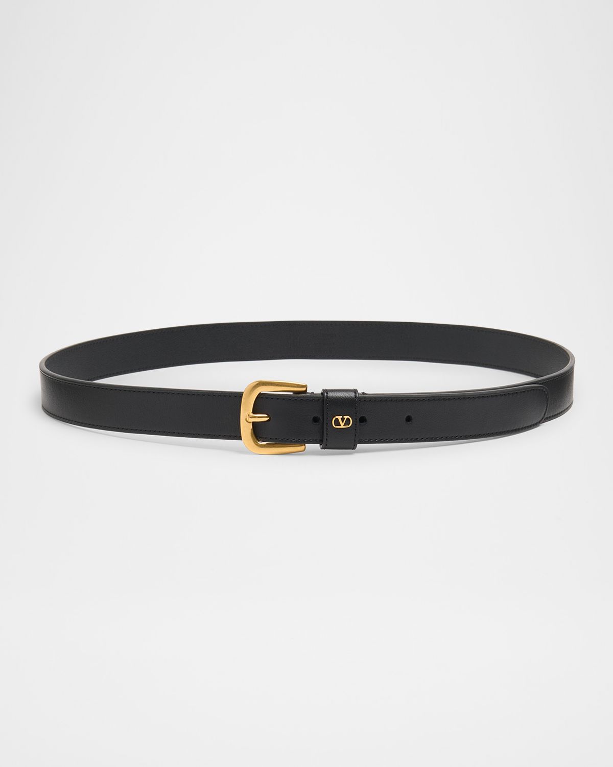 Valentino Garavani Men 's Mini VLogo Leather Belt