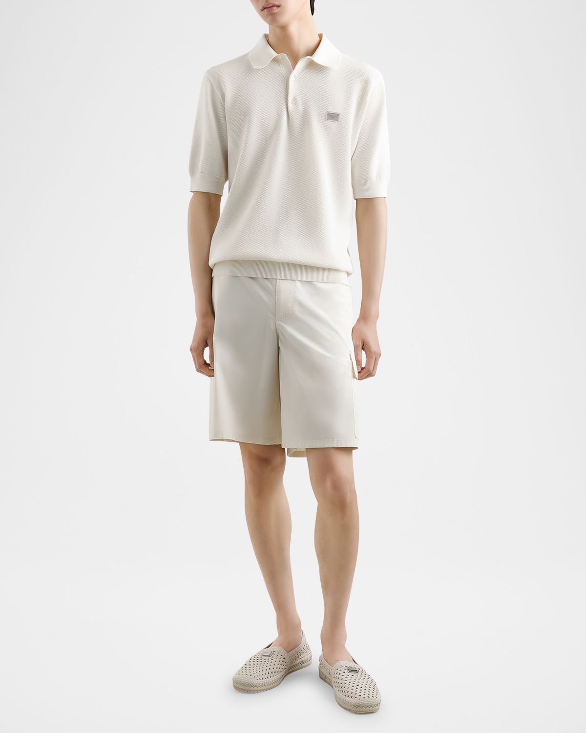 Dolce & Gabbana Men 's Plaque Polo Shirt