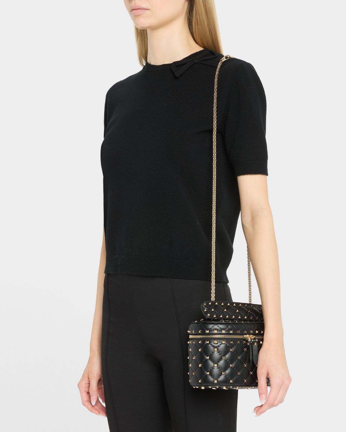 Valentino Garavani Rockstud Spike Top-Handle Vanity Bag