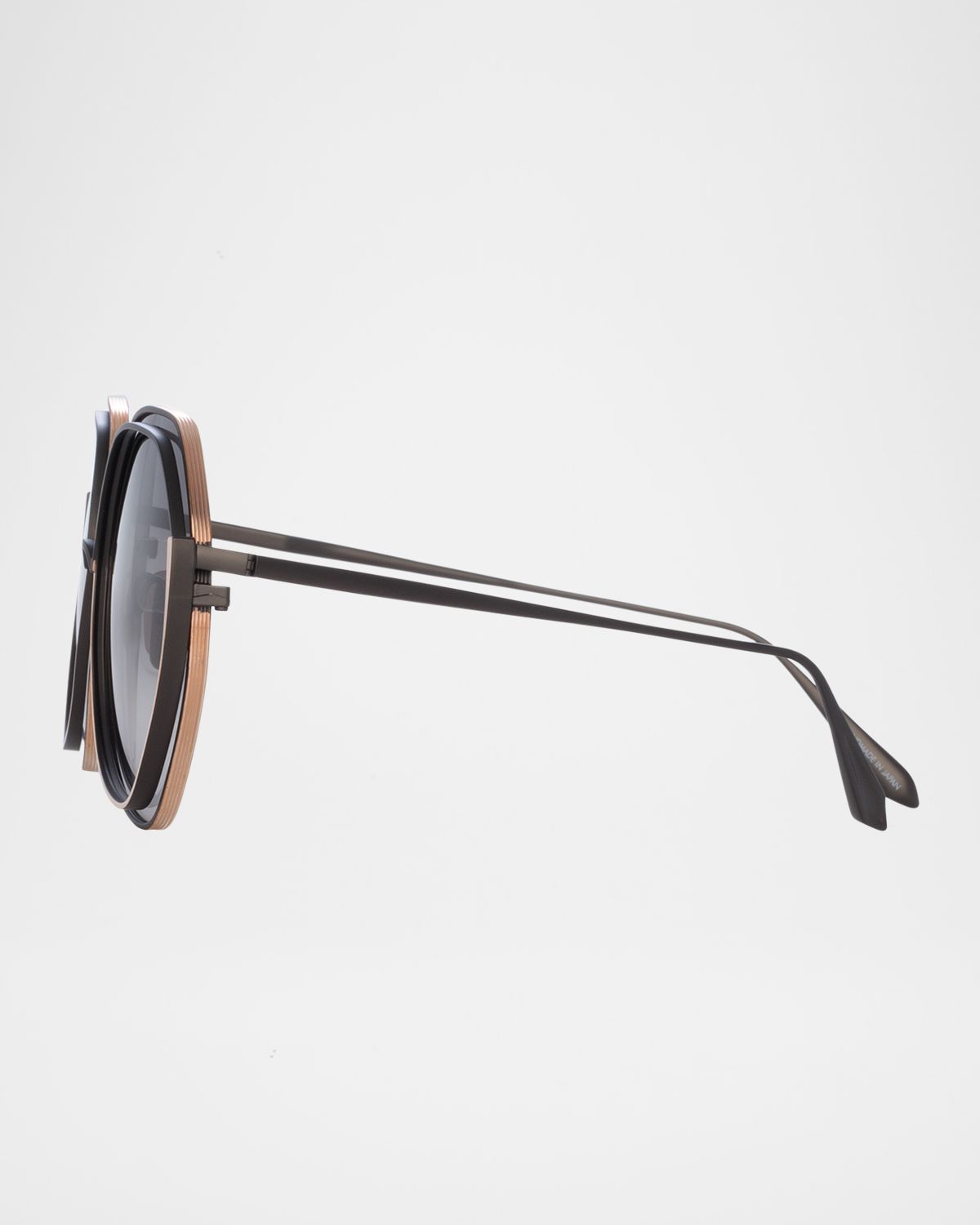 Linda Farrow Aspen Structural Round Titanium Sunglasses