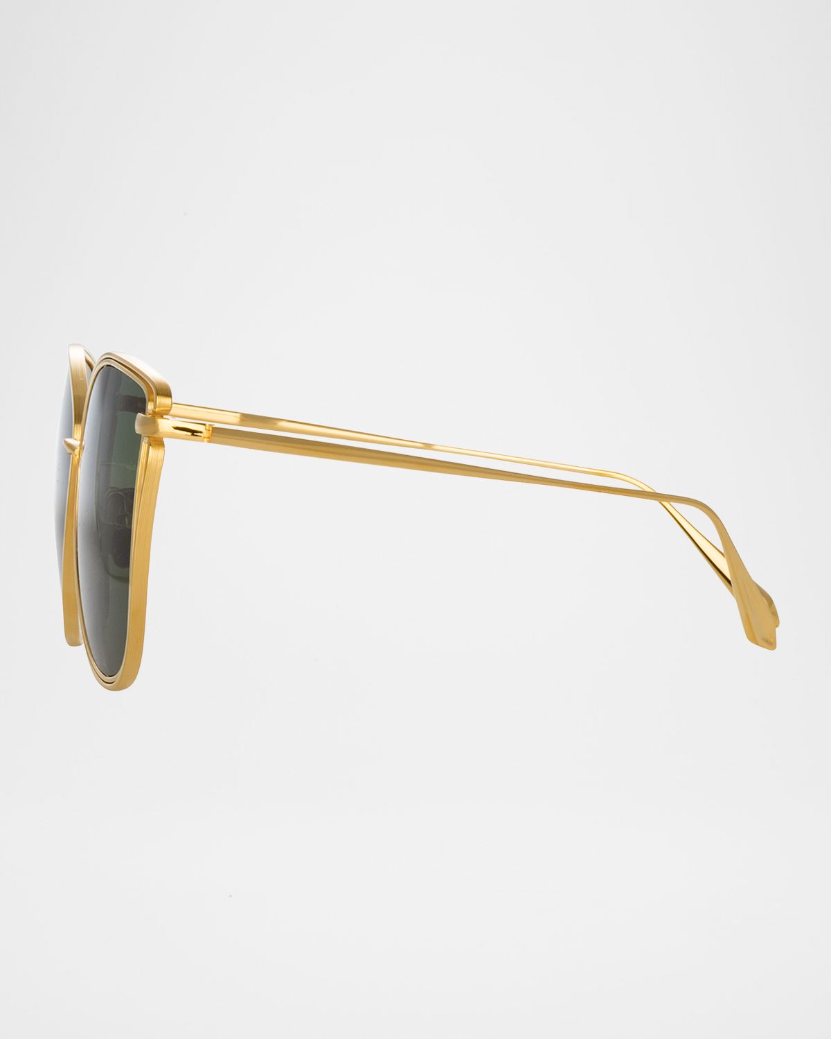 Linda Farrow Dinah Titanium Cat-Eye Sunglasses