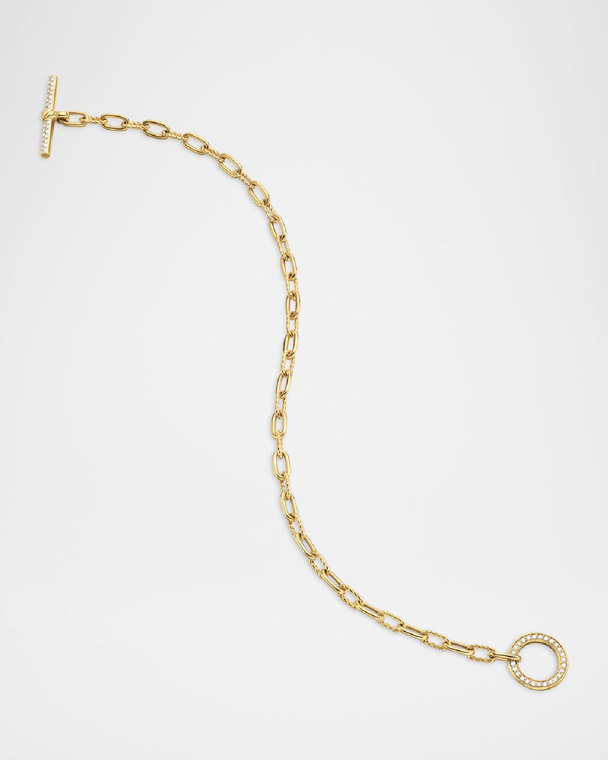 David Yurman Madison Chain Bracelet in 18K Gold with Diamonds, 3mm