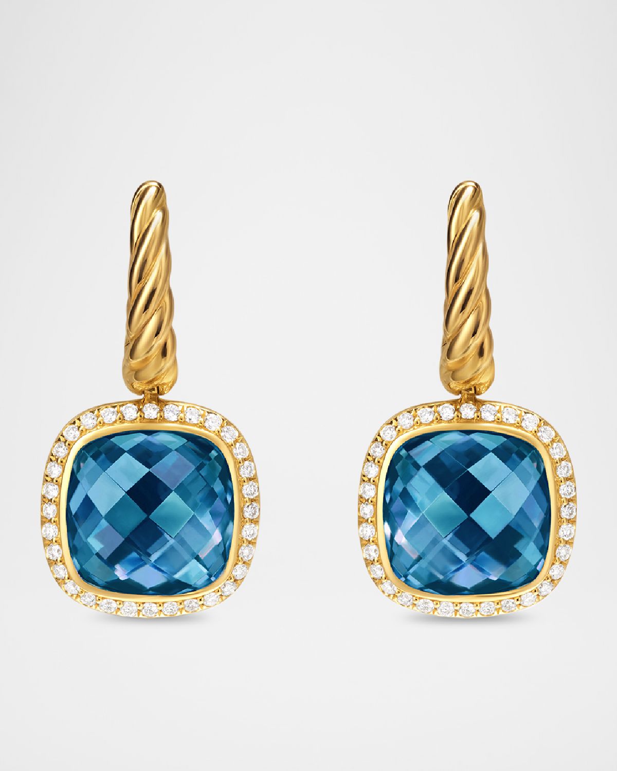David Yurman Albion Drop Earrings with Gemstones and Diamonds in 18K Gold
