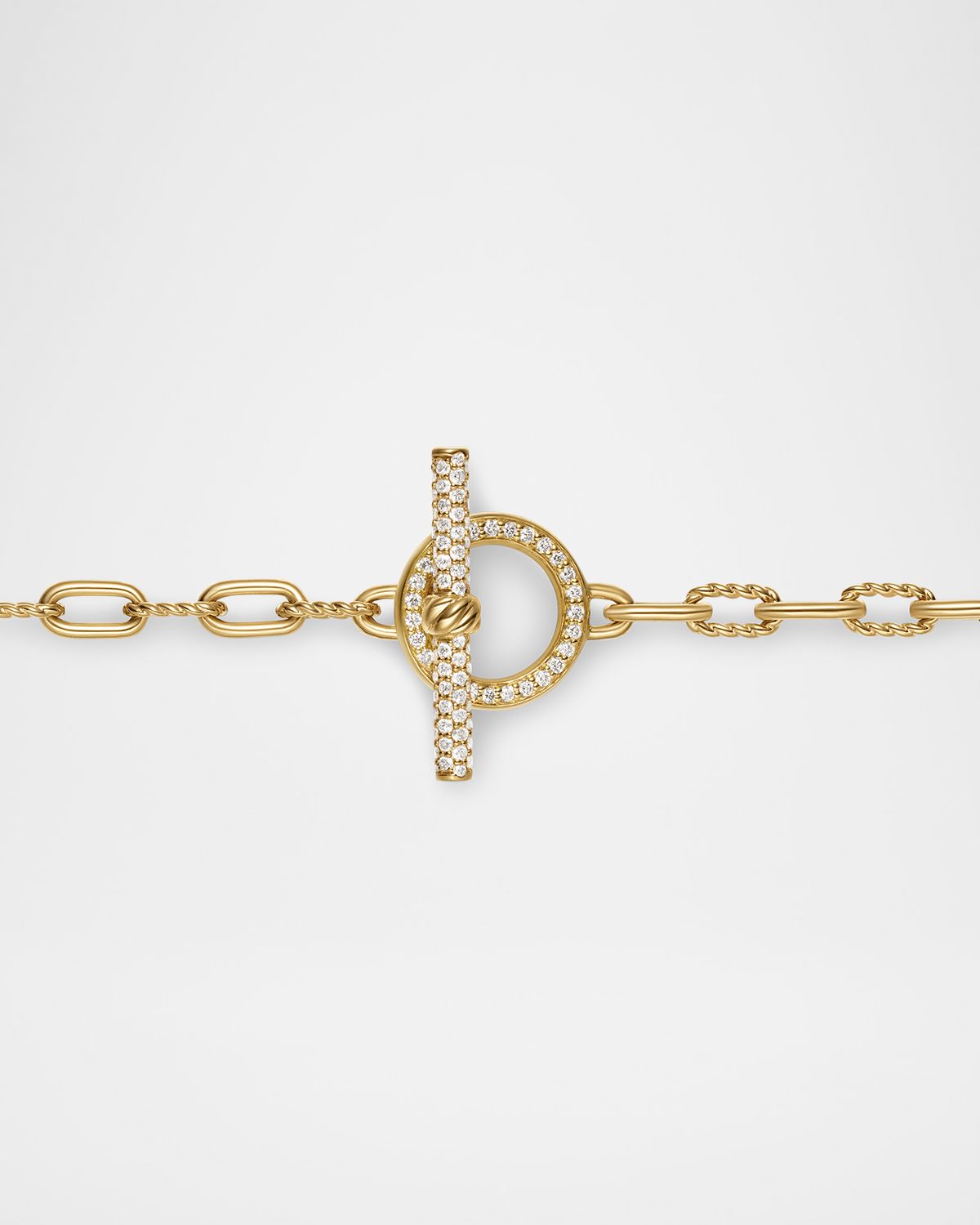 David Yurman Madison Chain Necklace with Diamonds in 18K Gold, 3mm, 17"L