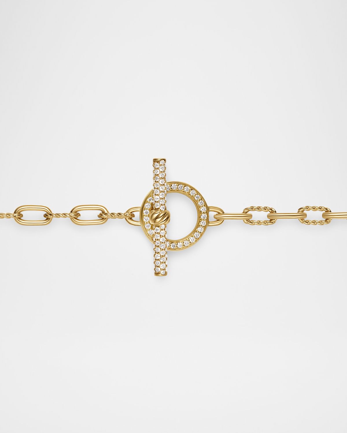 David Yurman Madison Chain Necklace with Diamonds in 18K Gold, 3mm, 16"L