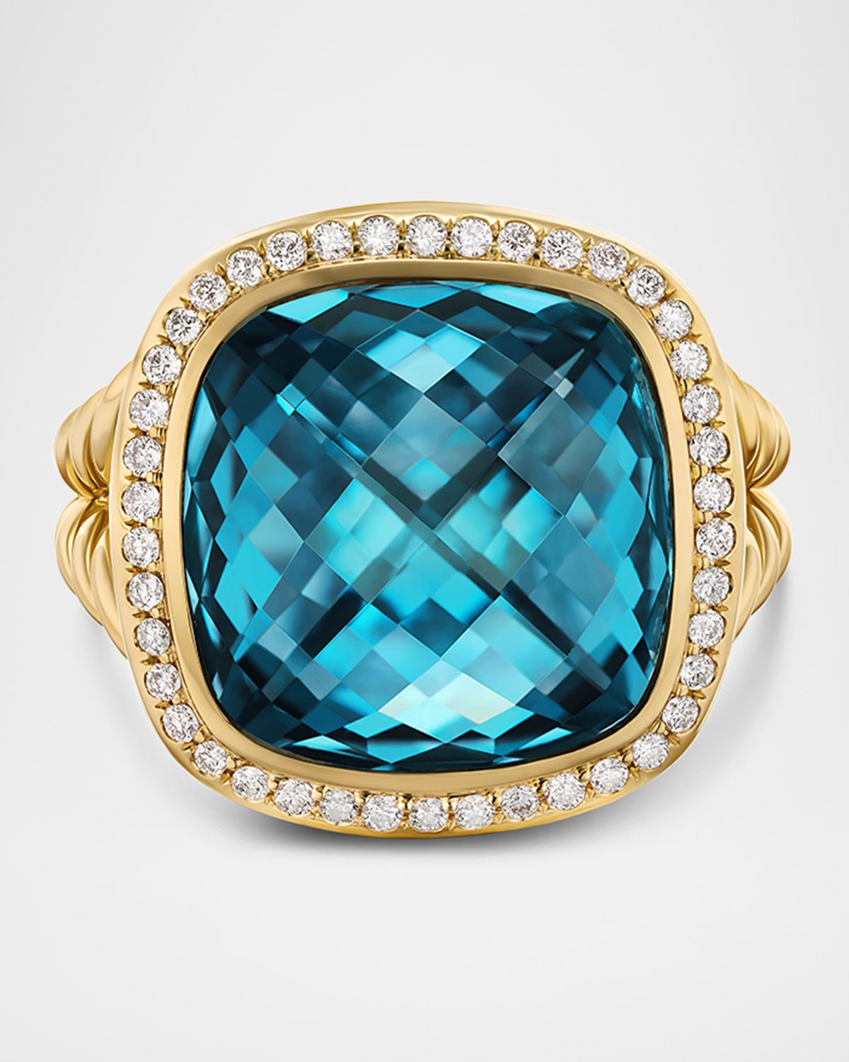 David Yurman Albion Ring with Gemstones and Diamonds in 18K Gold