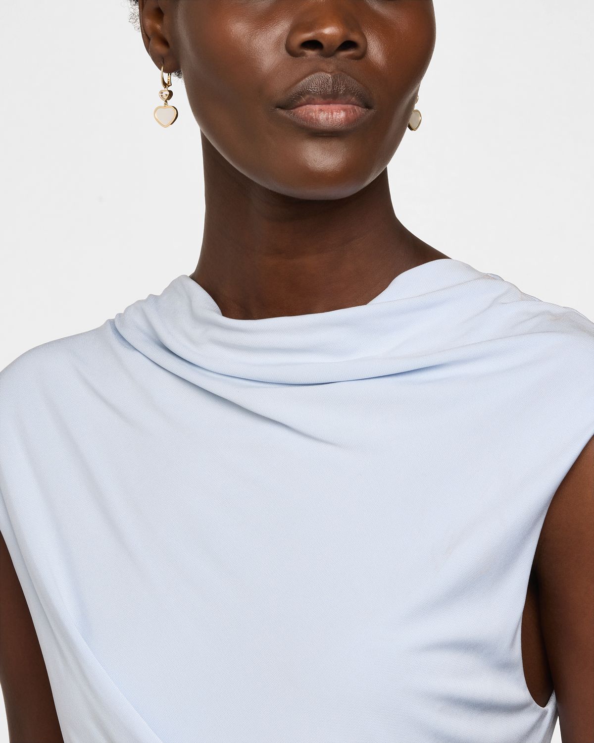 Chopard Happy Hearts 18K Yellow Gold Mother of Pearl Drop Earrings