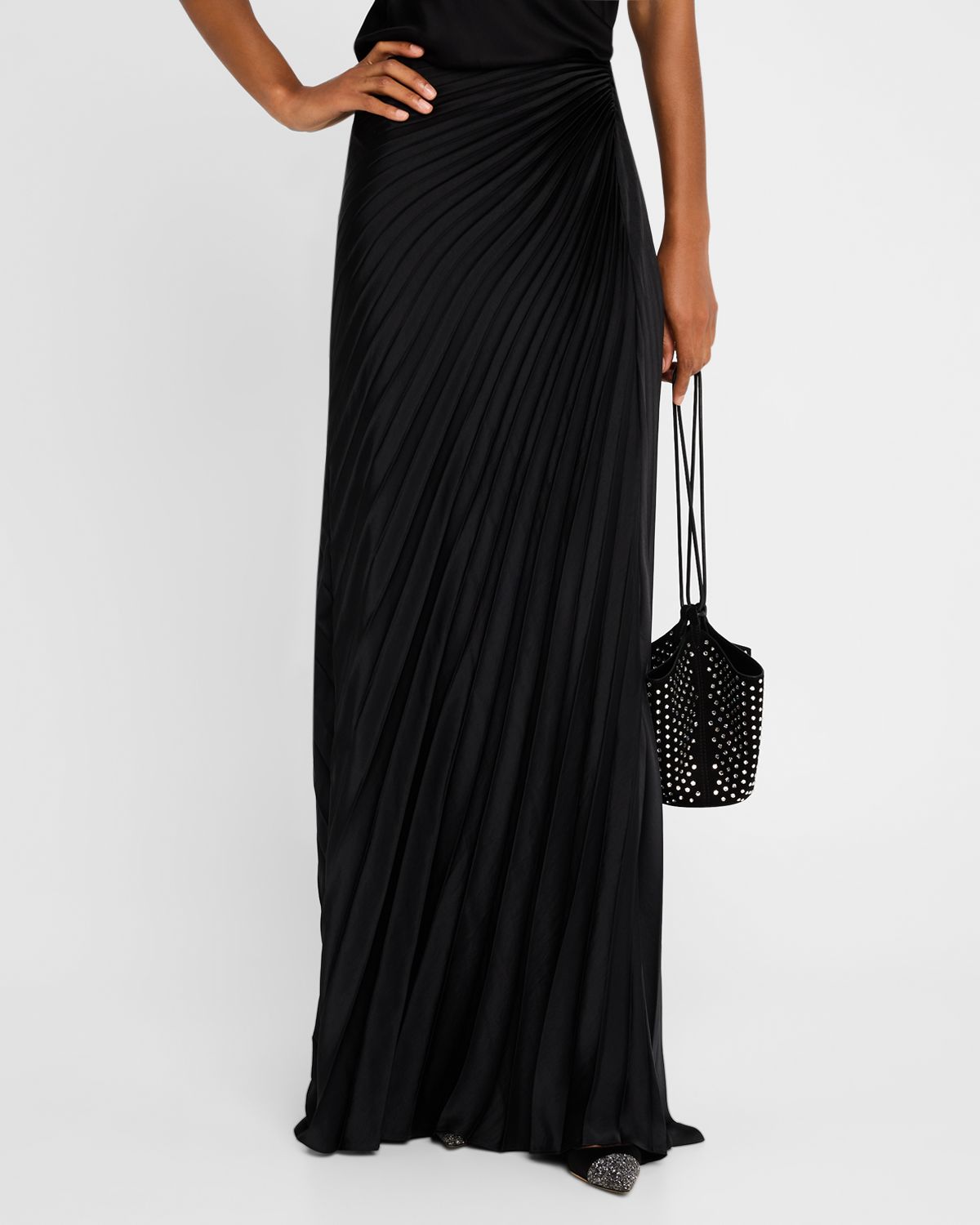A.L.C. Bianca Pleated Maxi Skirt