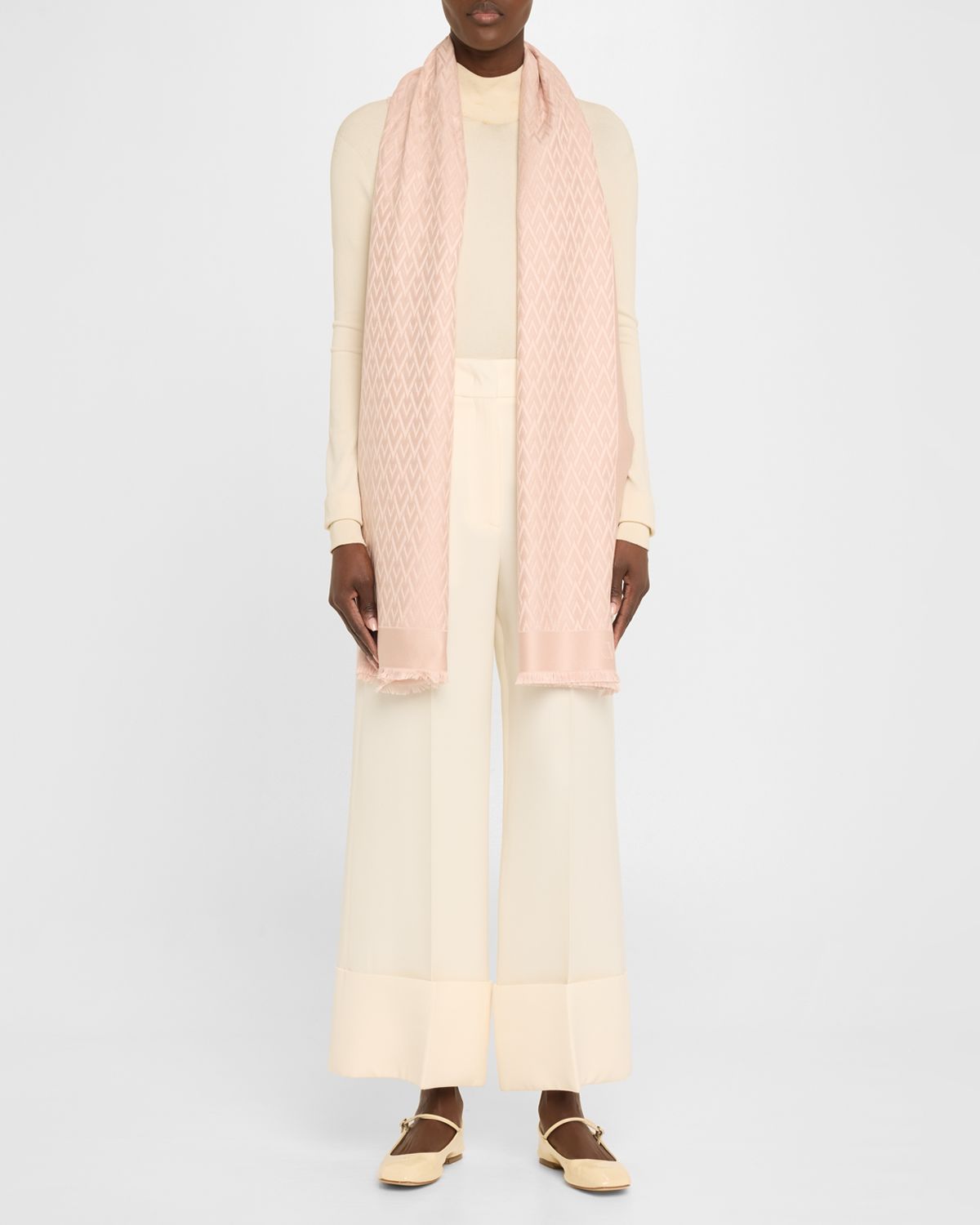 Valentino Garavani Monogram Silk Blend Scarf