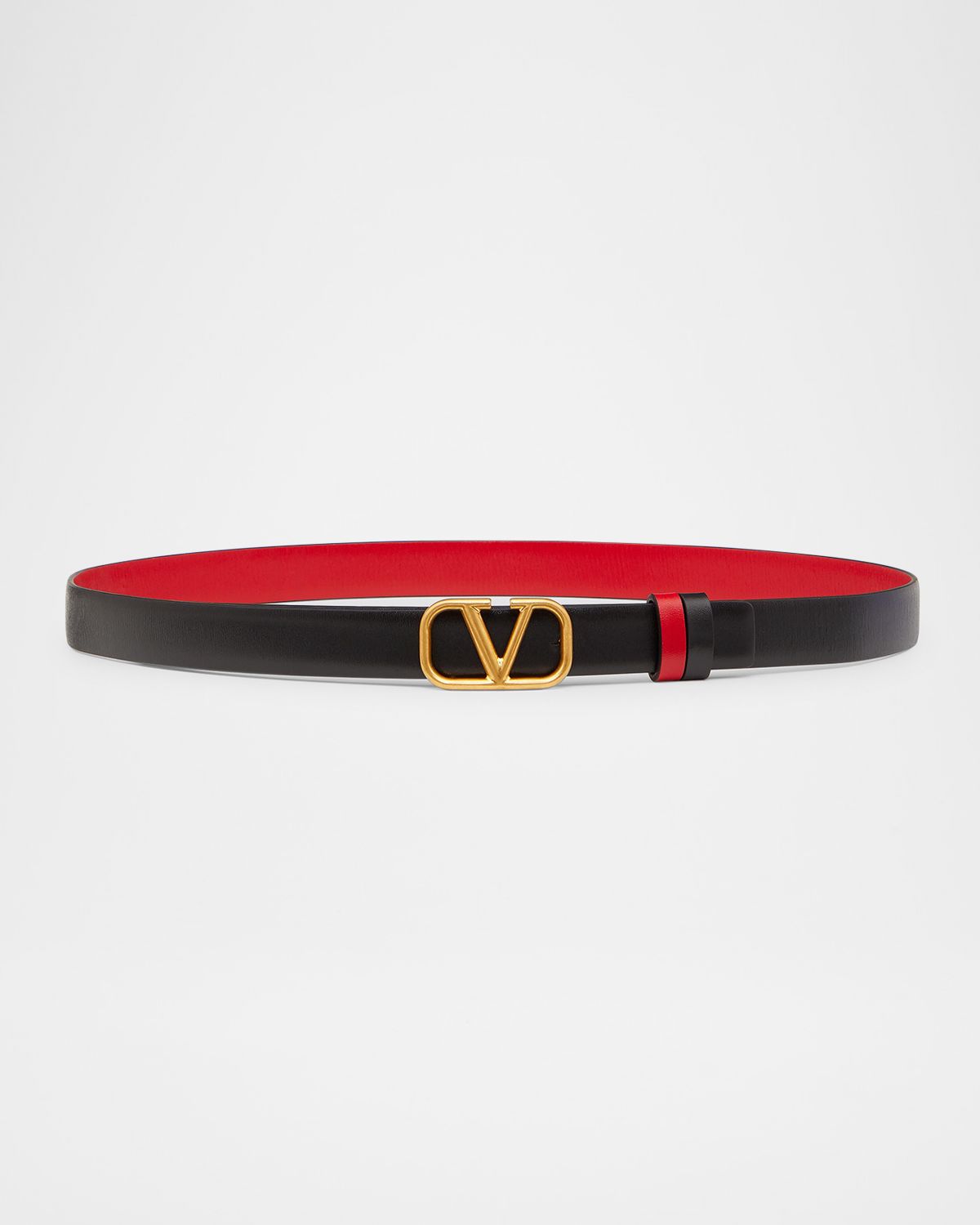 Valentino Garavani VLogo Signature Reversible Leather Belt, 20mm