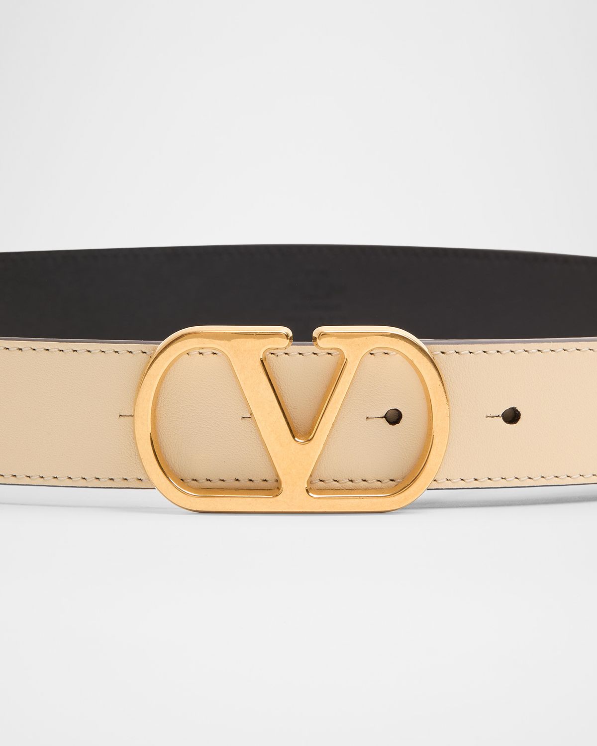 Valentino Garavani VLogo Signature Leather Belt, 30mm