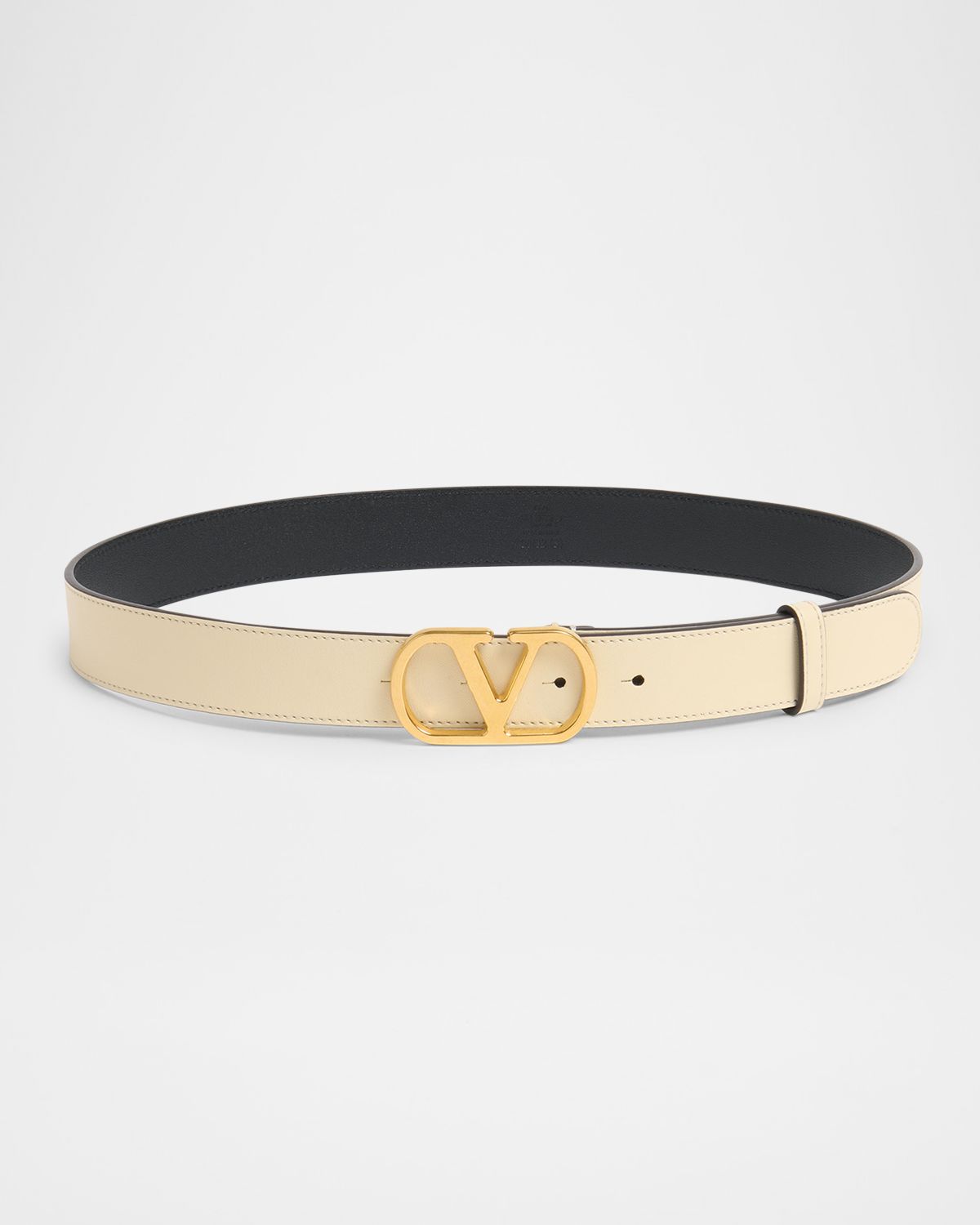 Valentino Garavani VLogo Signature Leather Belt, 30mm | Thumbnail 3