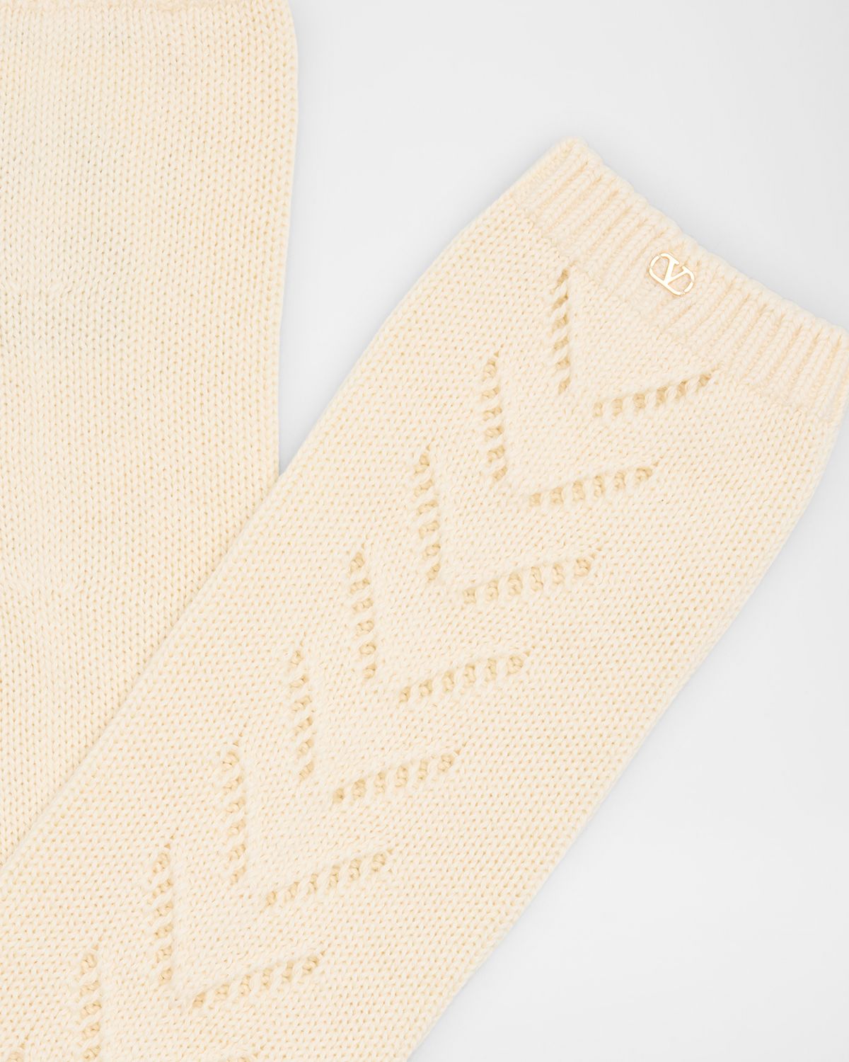 Valentino Garavani Cotton Pointelle Knee-High Socks