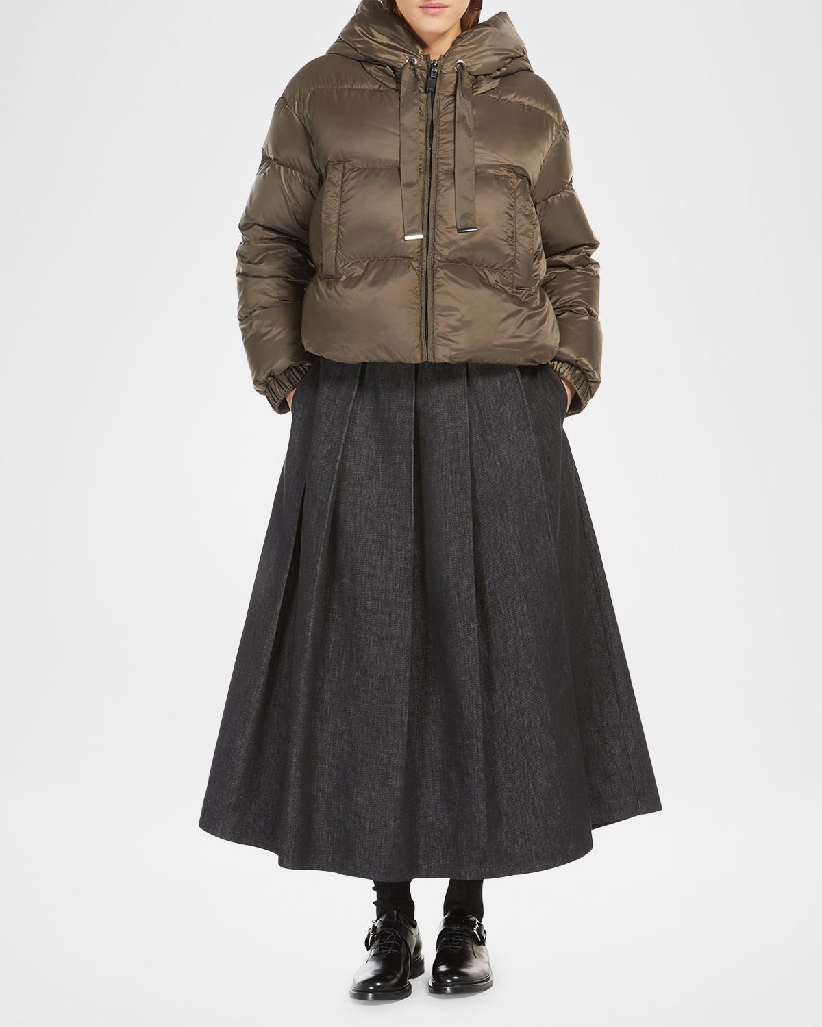 Max Mara Seie Short Hooded Puffer Coat