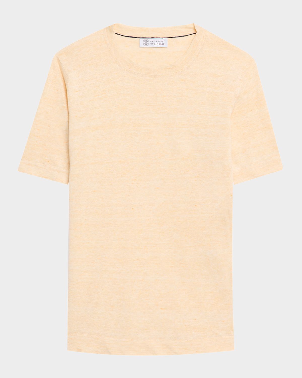 Brunello Cucinelli Men 's Linen and Cotton Heathered Crewneck T-Shirt