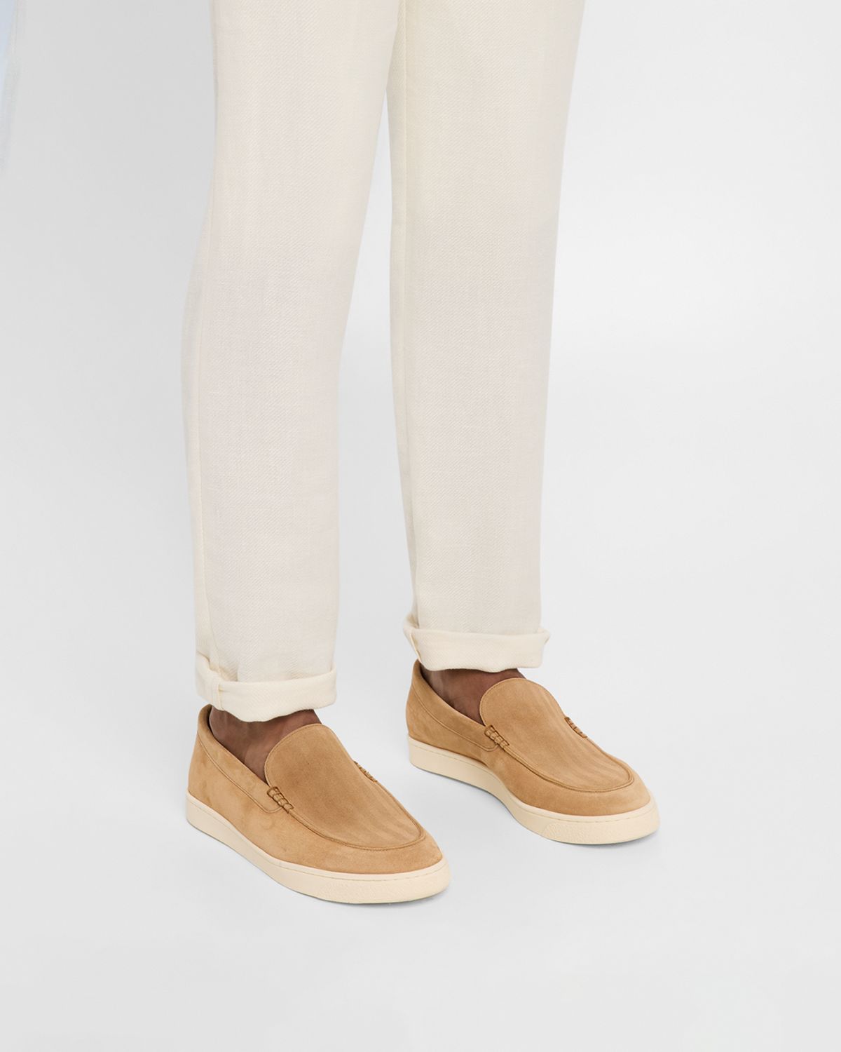 Brunello Cucinelli Men 's Hybrid Venetian Suede Slip-Ons