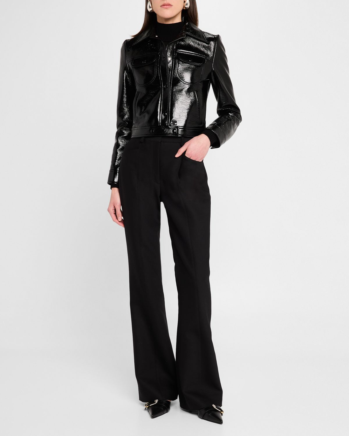 Courreges Signature Vinyl Trucker Jacket
