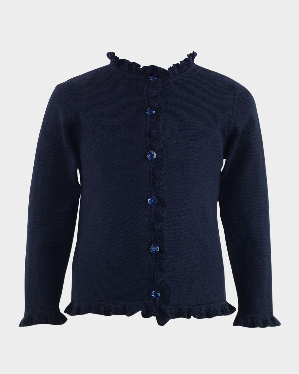 Rachel Riley Girl 's Button Front Frill Cardigan, Size 2-14 | Thumbnail 3
