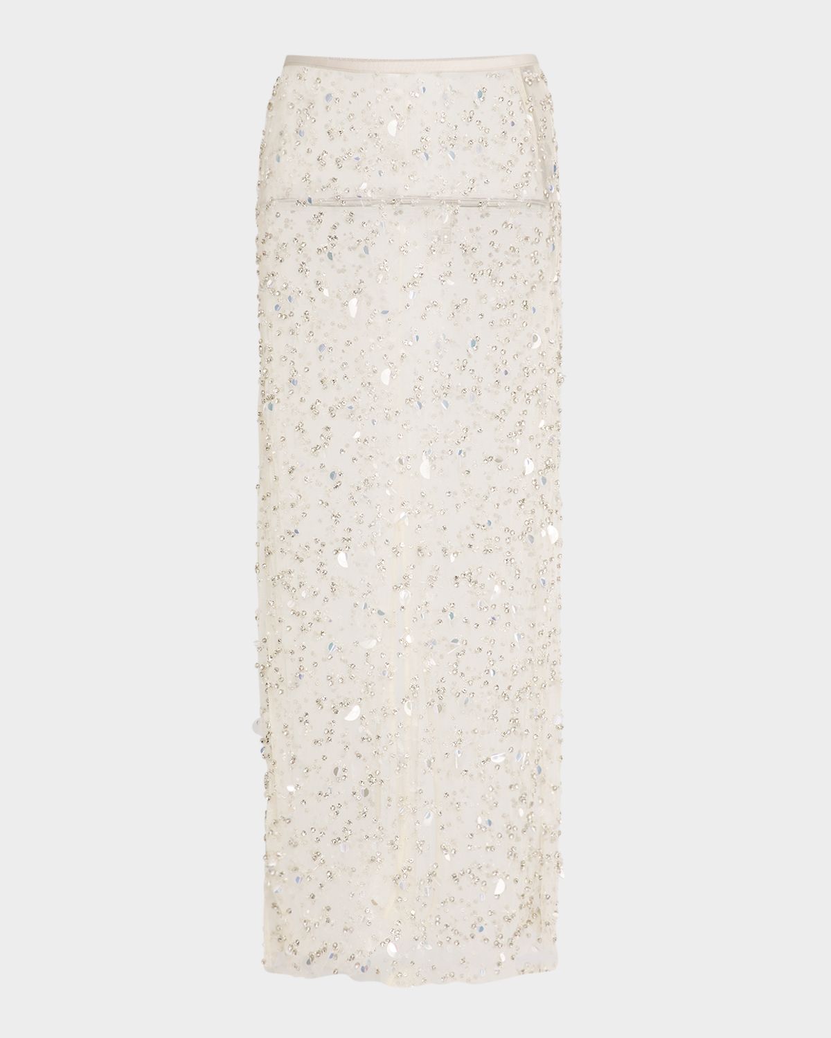 LAPOINTE Embellished Mesh Maxi Pencil Skirt