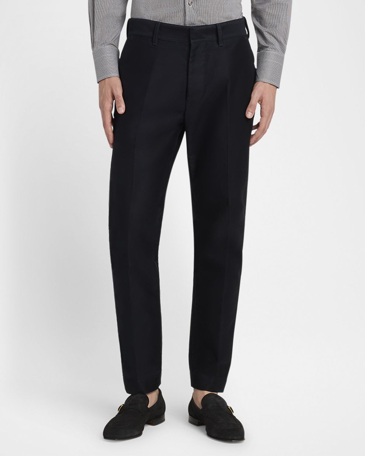 TOM FORD Men 's Brushed Cotton-Satin Chino Pants
