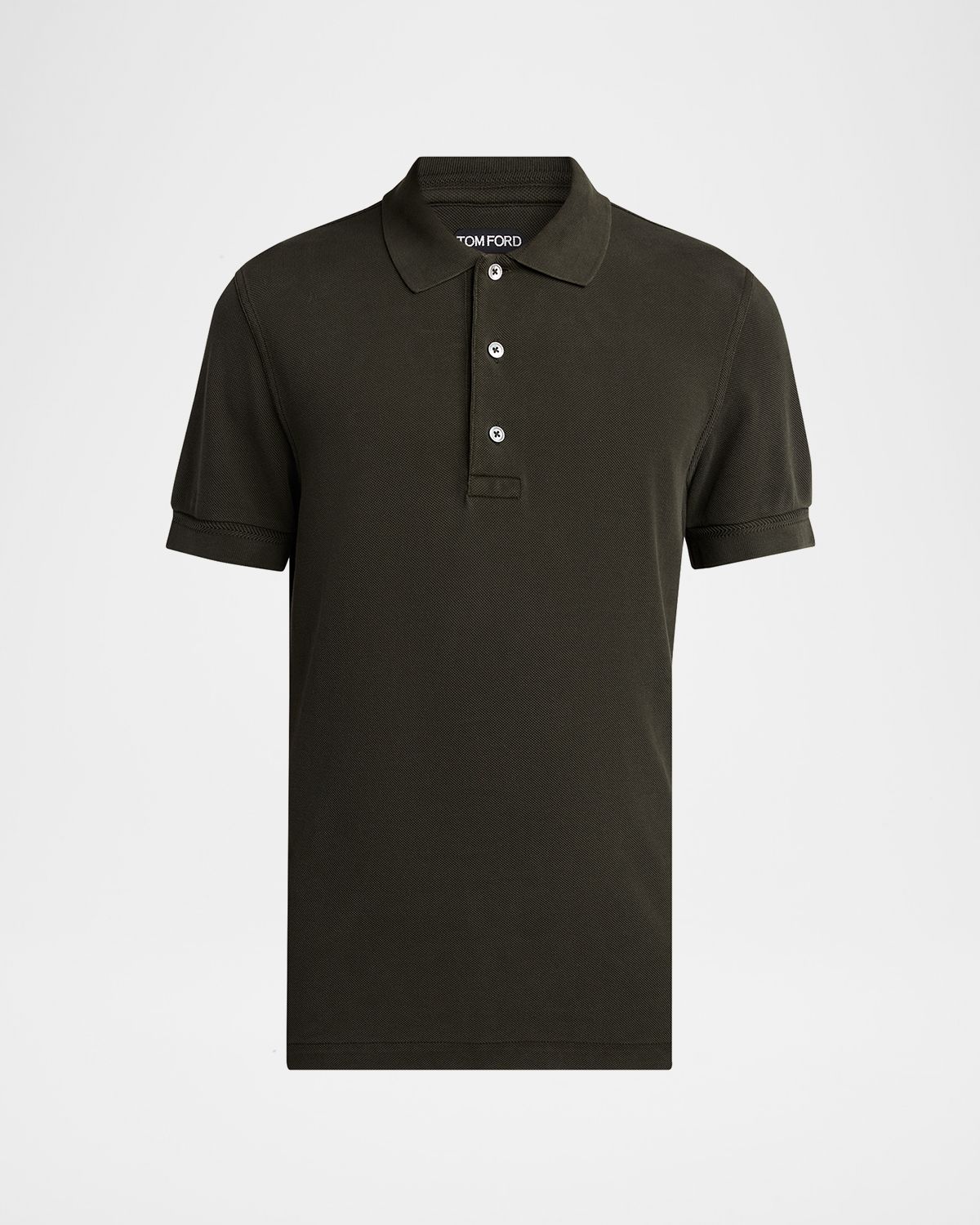 TOM FORD Men 's Lyocell Pique Polo Shirt | Thumbnail 6 TOM FORD Men 's Lyocell Pique Polo Shirt | Thumbnail 6