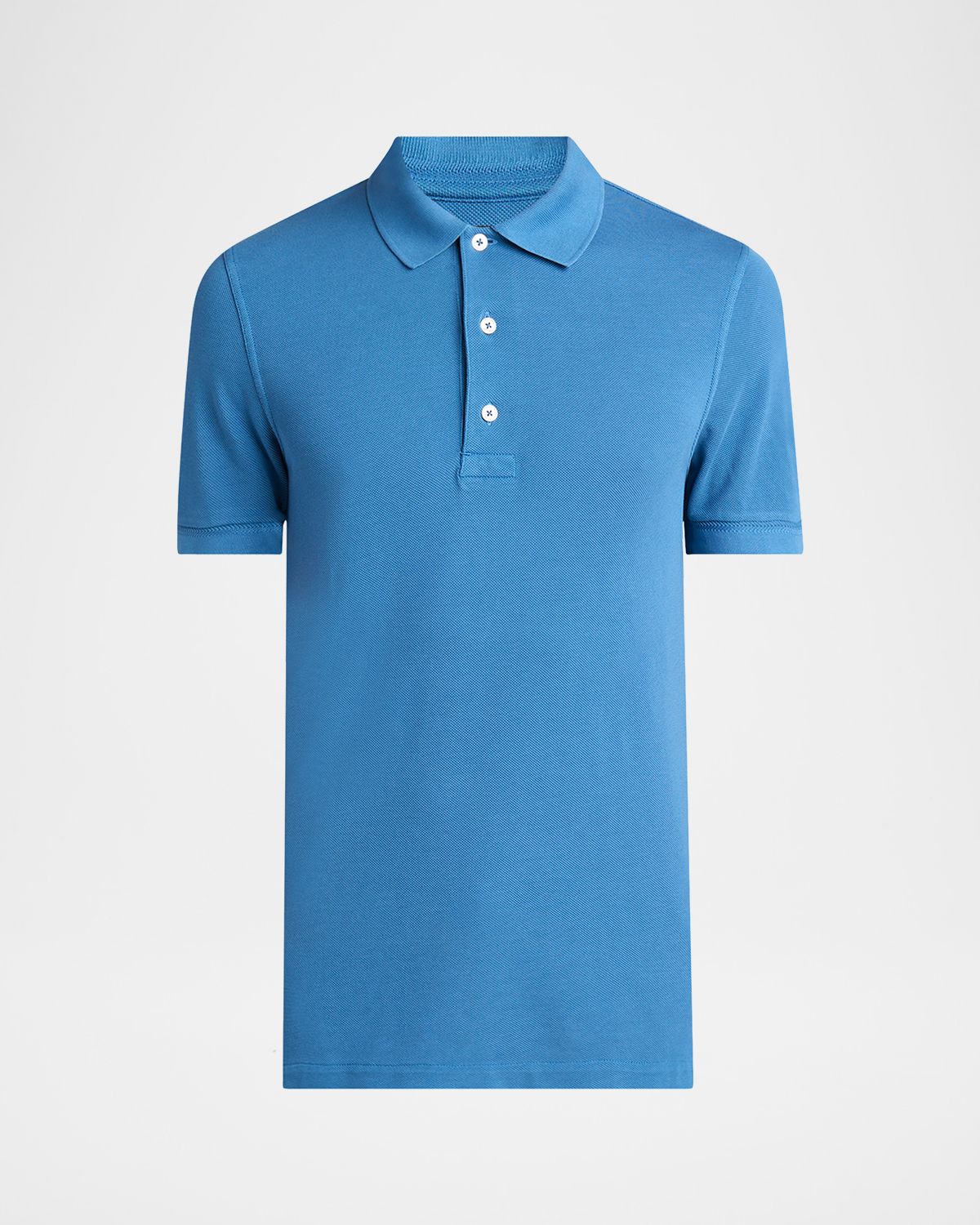 TOM FORD Men 's Lyocell Pique Polo Shirt | Thumbnail 6 TOM FORD Men 's Lyocell Pique Polo Shirt | Thumbnail 6