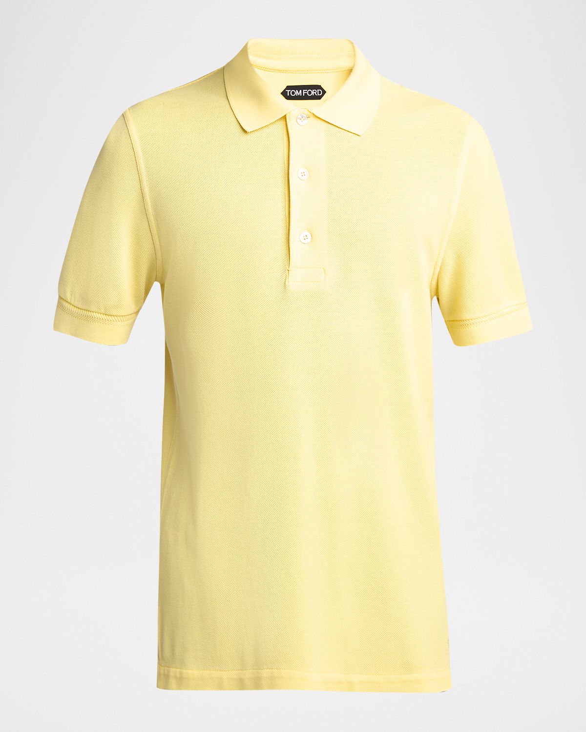 TOM FORD Men 's Lyocell Pique Polo Shirt | Thumbnail 6 TOM FORD Men 's Lyocell Pique Polo Shirt | Thumbnail 6