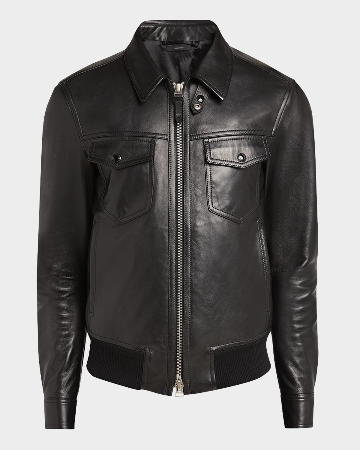 TOM FORD Men 's Napa Leather Full-Zip Blouson Jacket
