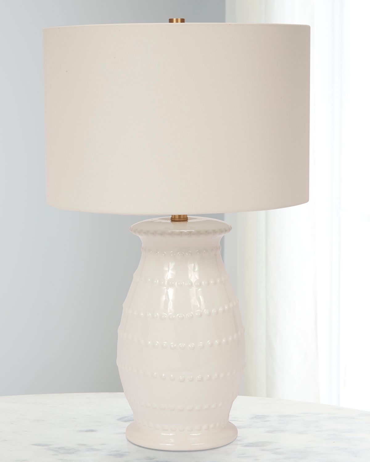 Old World Design Caleb Ceramic Table Lamp with Linen Shade