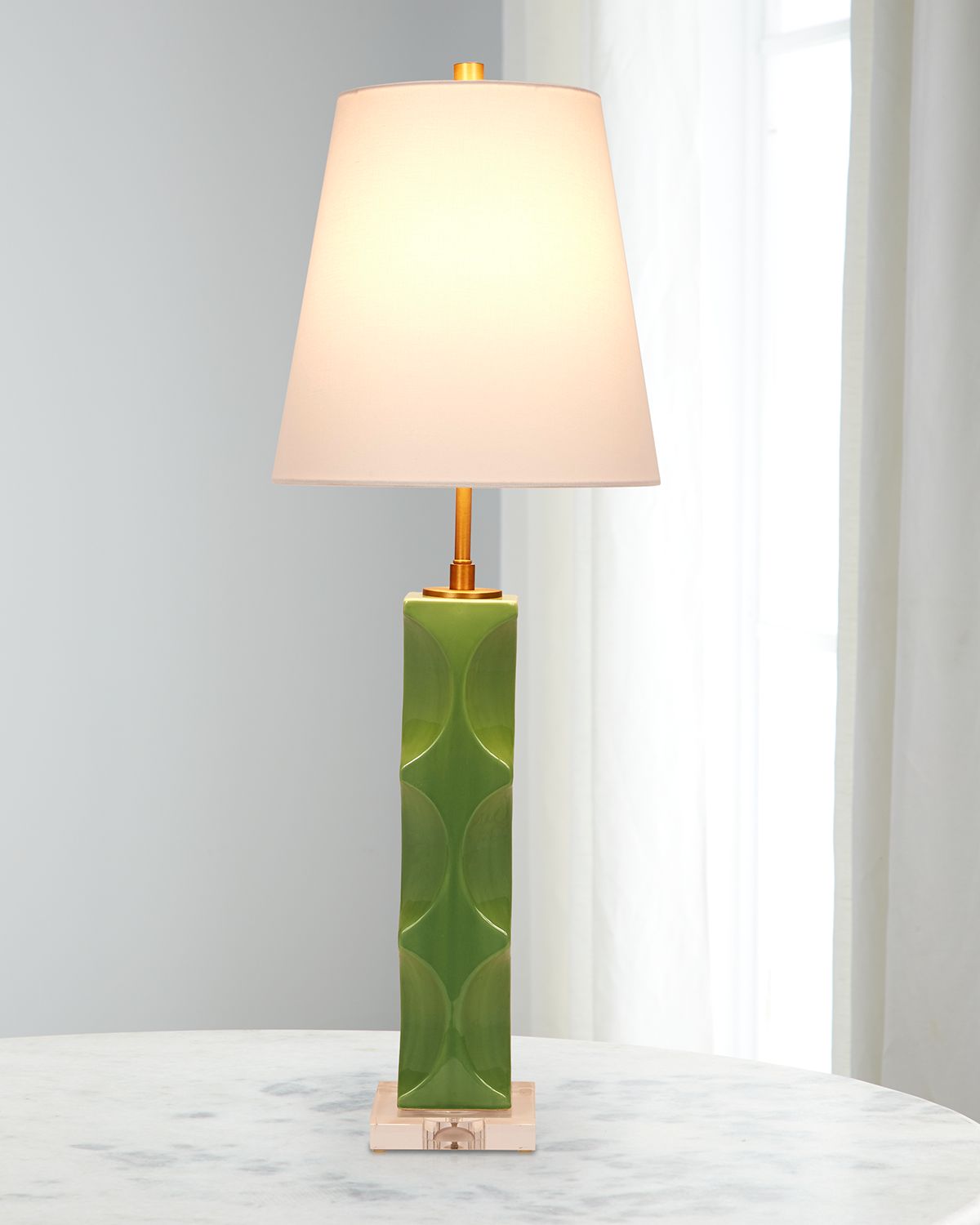 Old World Design Tracy 33" Ceramic Table Lamp with Linen Shade