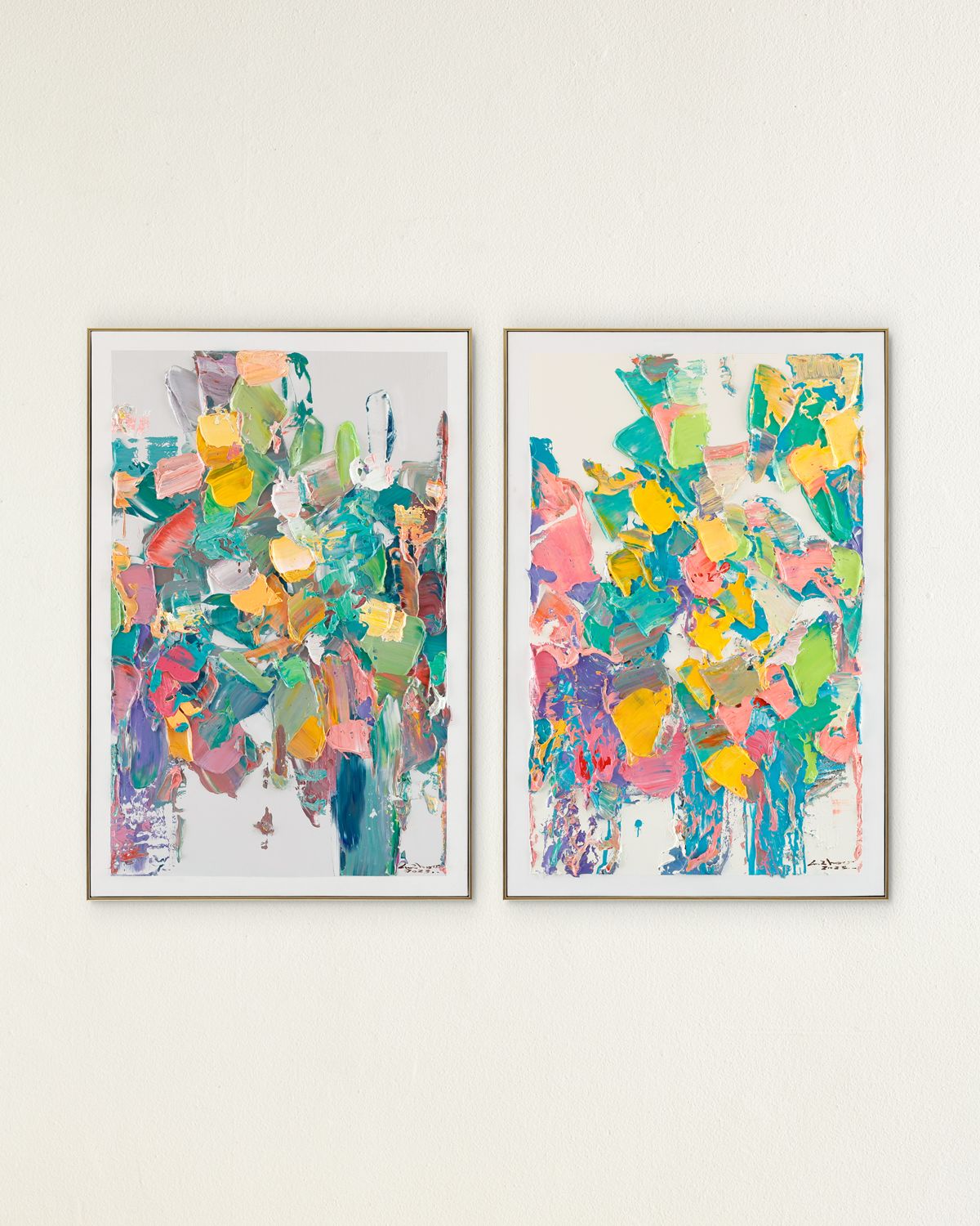 John-Richard Collection "Textural Brushstrokes II" Original Painting by LM Zhou