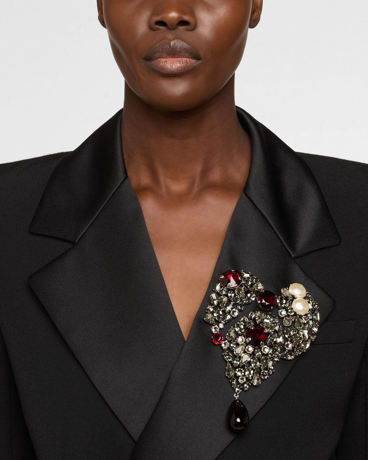 Saint Laurent Le Coeur Fetiche Heart Necklace with Convertible Brooch