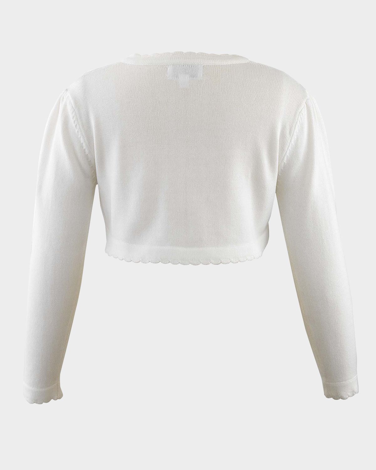 Rachel Riley Girl 's Scalloped Trim Bolero, Size 2-10