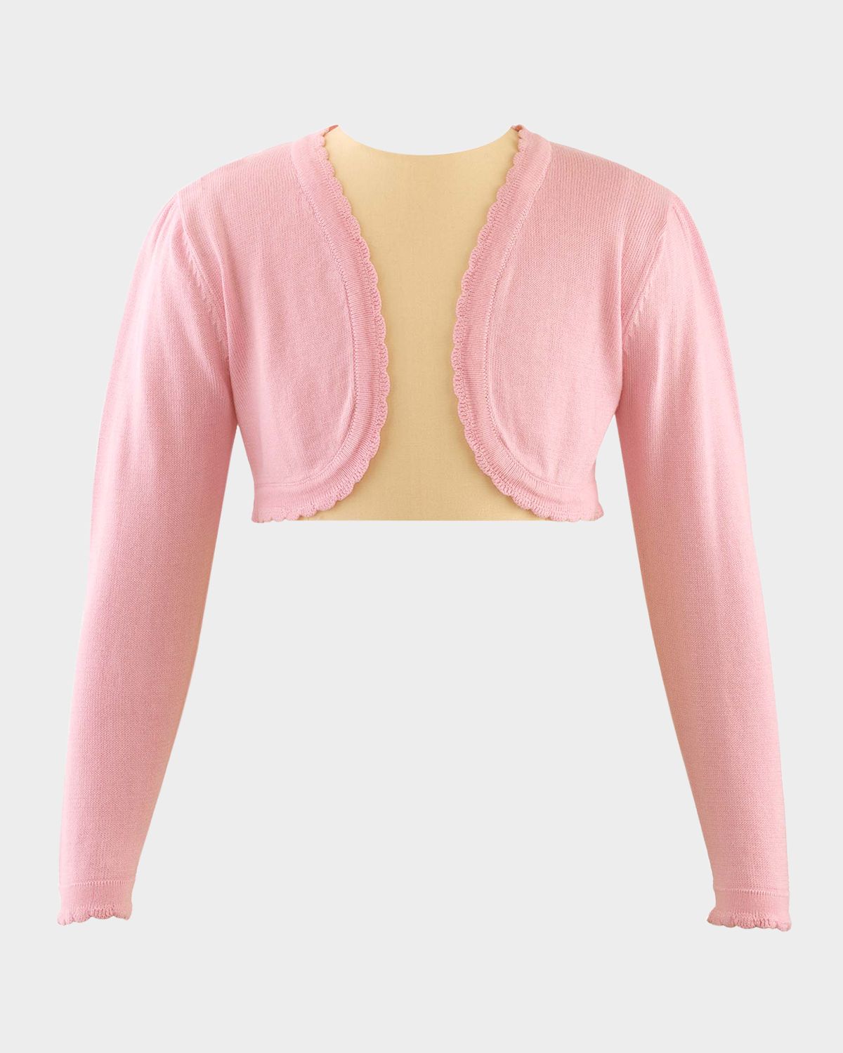 Rachel Riley Girl 's Scalloped Trim Bolero, Size 2-10