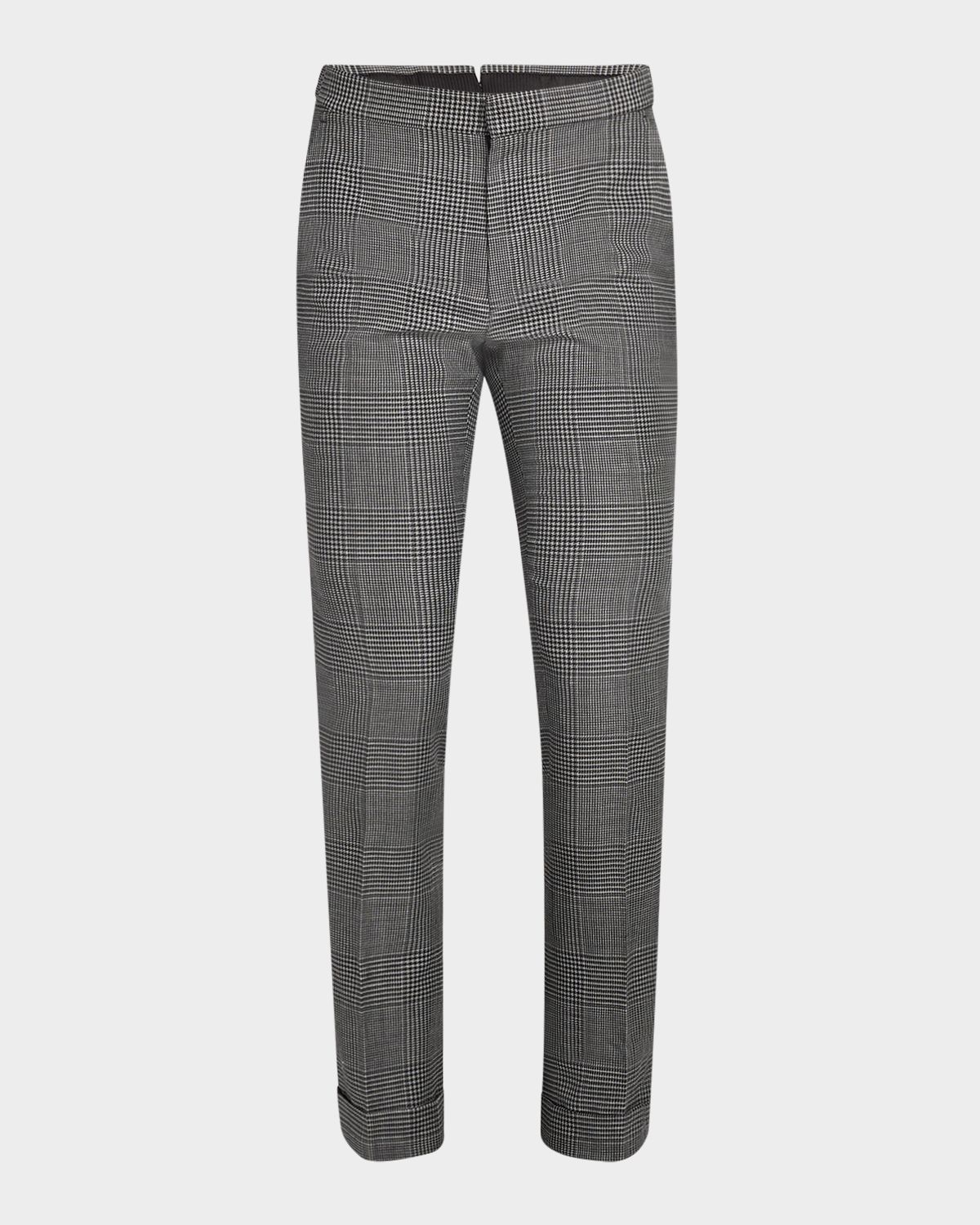 TOM FORD Men 's Dyllan Wool Check Trousers