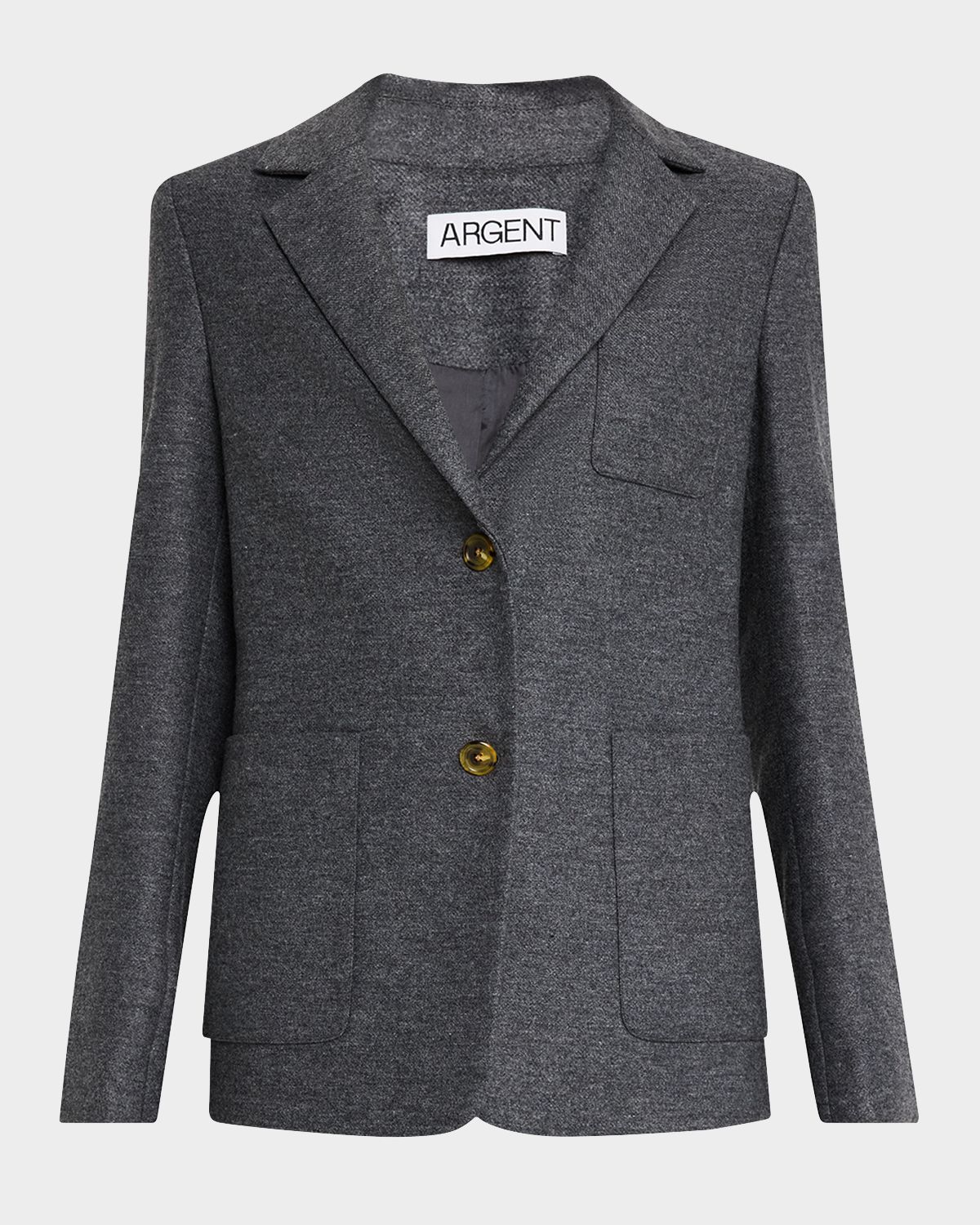 ARGENT Single-Breasted Textured Wool Weekend Blazer